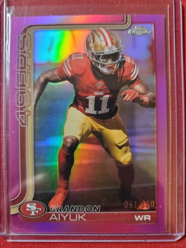 BRANDON AIYUK 2025 TOPPS CHROME #266 Pink Refractor /250