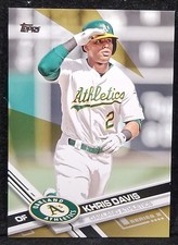 Khris Davis Oakland Athletics 2017 Topps Series 2 Gold #'d 1960/2017 #601