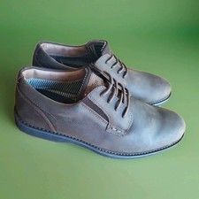 Nunn Bush Barclay Plain Toe Oxford Brown Leather Gel Insole Shoe Sz 9 M NWB