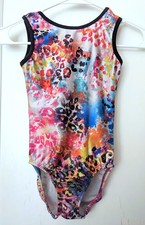 Plum Practicewear Gymnastics Leotard Animal Print Multi-Color Size CL