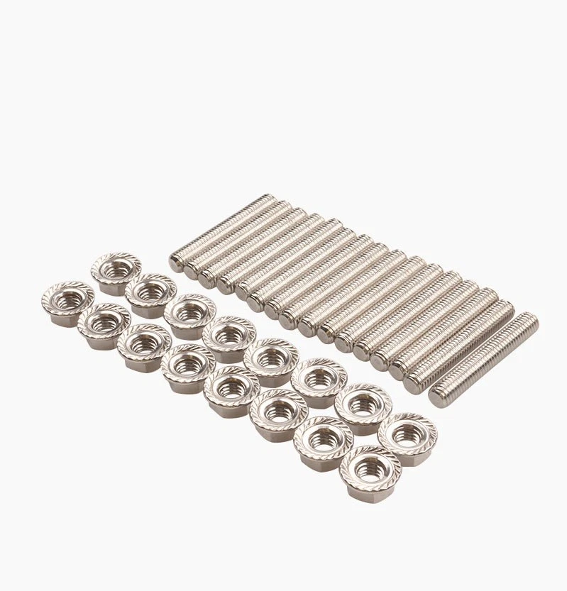 Kit de 16 tuercas de perno colector de escape para Ford 4.6 5.4 litros V8 304 acero inoxidable Foto 2 de 4