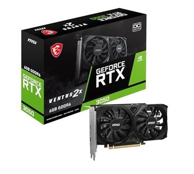MSI GeForce RTX 3050 VENTUS 2X 6GB OC Graphics Card Dual Fan Cooling Unused