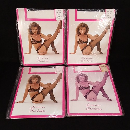 Sensuous Stockings - Size 8.5-11 - White Nylon - Lykadreme - SEALED Vintage