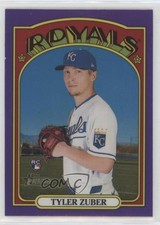 2021 Topps Heritage High Number Hot Box Chrome Purple Refractor Tyler Zuber x0y