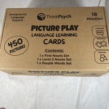 ThinkPsych 450 Picture Play Language Learning Cards - 3 Different Sets