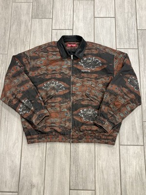 Supreme Leather Collar Utility Jacket FW23 'Peacock' Rare Workwear