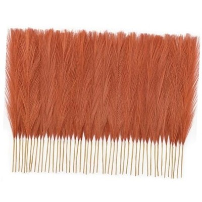 ??pcs Orange Pampas Grass ??in, Pompas Grass Home Decor, Burnt Orange