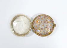 Kleine Antike Jugendstil Glasdose Pillendose  Deckeldose Emailmalerei  um 1900