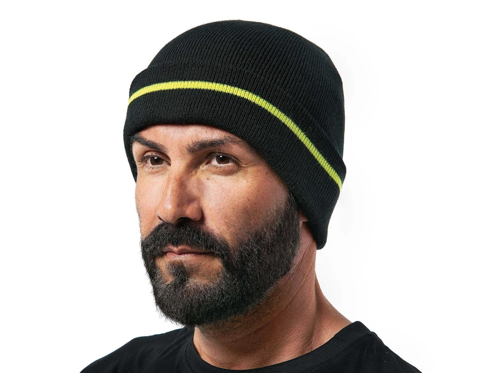 Cappello a papalina 100% acrilico nero/giallo Logica KAP1/N