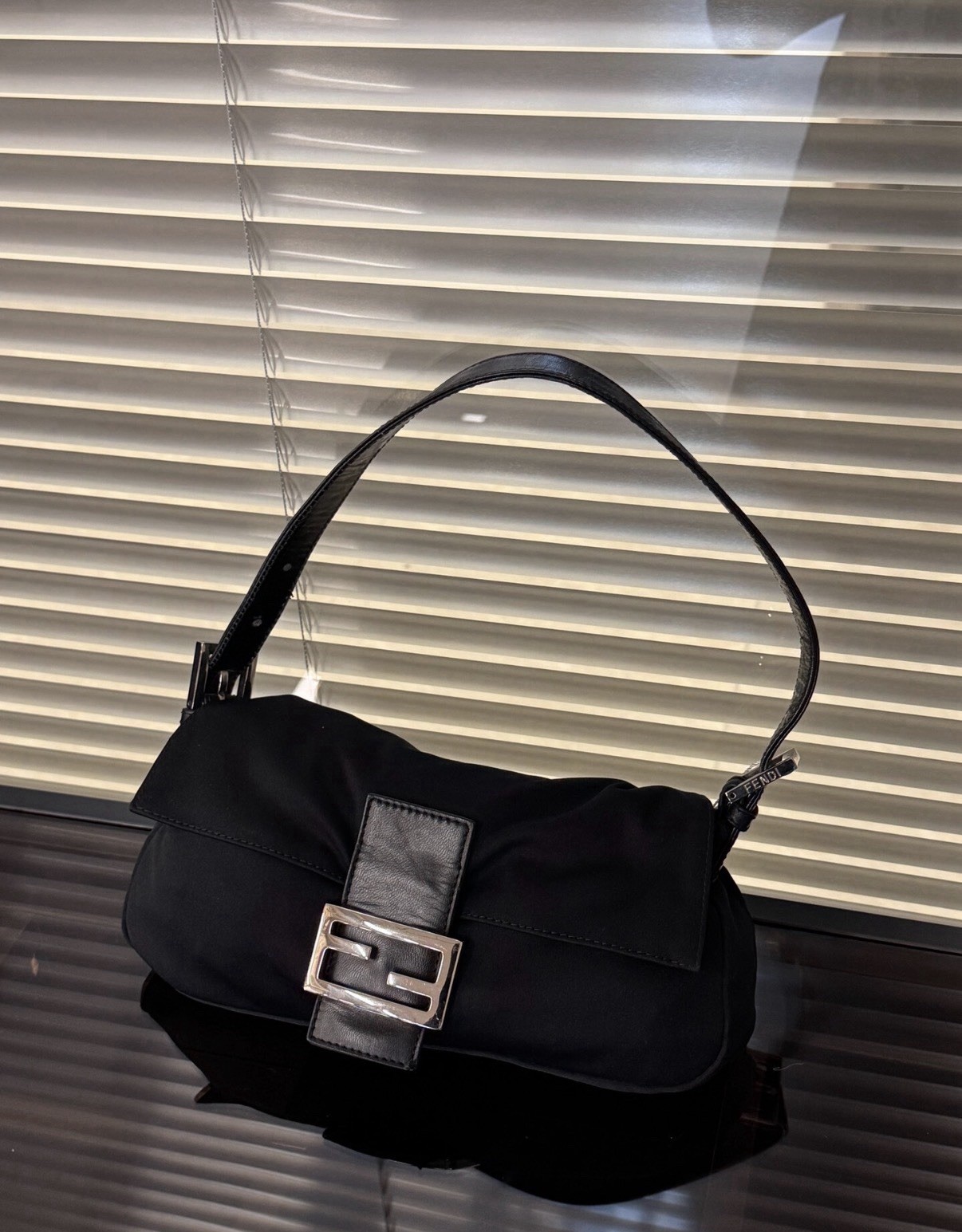 Vintage Fendi Baguette Canvas  Shoulder Bag