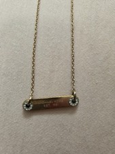 Michael Kors Pave Logo Plaque Pendant Necklac...