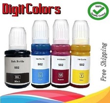 Ink Refill Bottles Set of 4 colors 502 T502 ET-2980 ET-3750 ET-3760 ET-3830