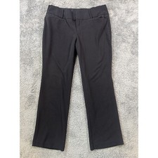 Nine West Womens Bootcut Dress Pants 14 Black Stretch Polyester Rayon