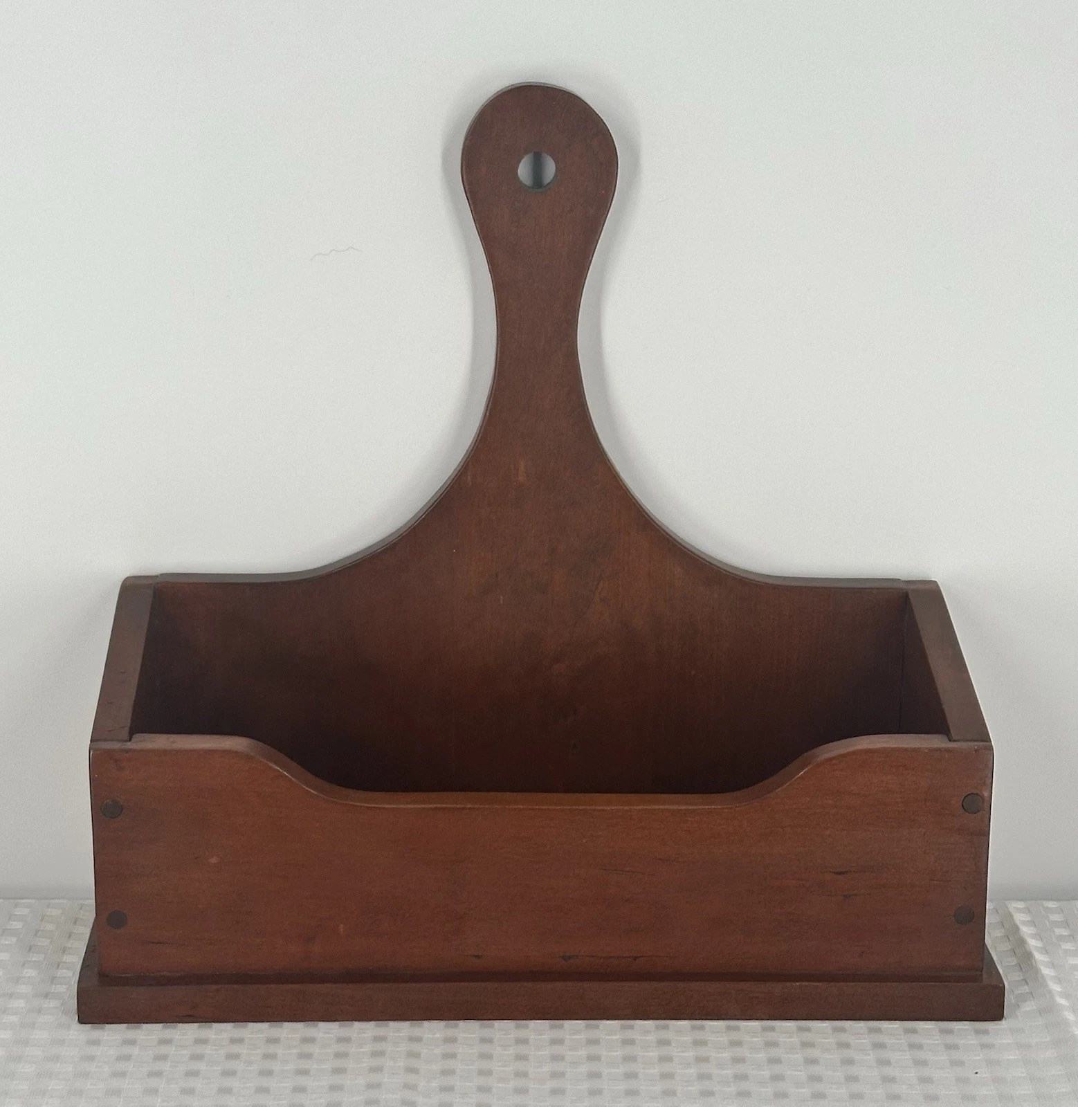 Vintage Rustic Solid Dark Wood Mail Organizer Wall Pocket Hanging Shelf Kitchen
Opens in a new windo
