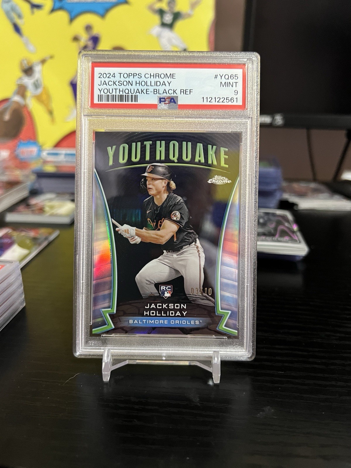 2024 Topps Chrome Update Jackson Holliday RC Youthquake Black Refractor /10
