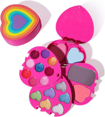 Heart Shape for Kids Makeup Kit, Real, Non Toxic, Washable Make up for Girls Kid