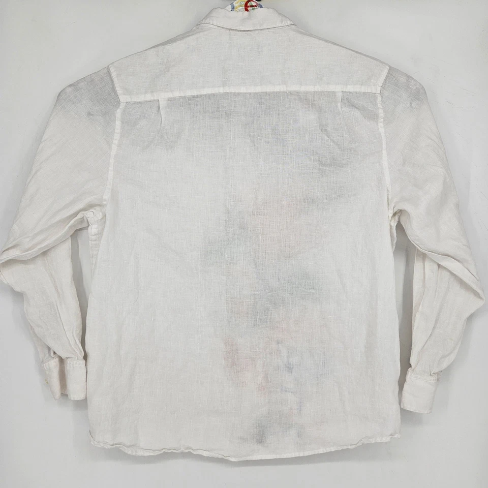 Tommy Bahama Shirt Mens XL Floral Linen Button Up Long Sleeve Preppy Casual - Image 4 of 4