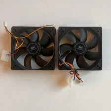 Kingwin 120mm Desktop Computer PC Cooling Fan CF-012LB Pack of 2 Molex