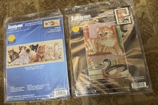 Janlynn Lot of 2 Cat Counted Cross Stitch Kits