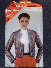 Vintage Jacket - Sewing Pattern - See & Sew 3860 - READ DESCRIPTION