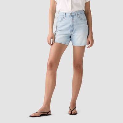 Levi's Women's Cinch Mid-Thigh Shorts High Rise Stretch Denim
