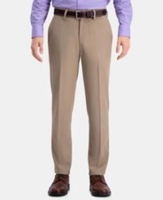 Haggar Mens Slim Beige Stretch Pants 30 X 32 NEW 70 HC80287