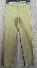 Old Navy Pants Women 2 PETITE High Rise Pixie Skinny Secret Smooth Pockets Green