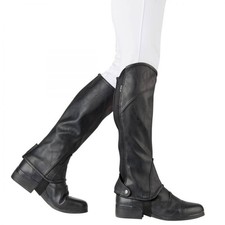 Image of Dublin Stretch Fit Half Chaps Childs Black