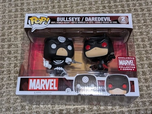 Funko Pop Bullseye Daredevil 2 pack Marvel Collector Corp Exclusive