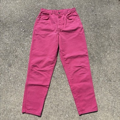 Vintage P.S. Gitano Pink High Rise Mom Jeans 30  Tapered 80s 90s 100% Cotton