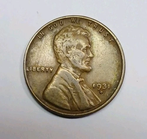 1931 D Lincoln Wheat Cent Very Fine Denver Mint