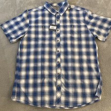 NEW Eddie Bauer Travex Greenpoint Short Sleeve Shirt Men's TXL XL Tall Blue NWT