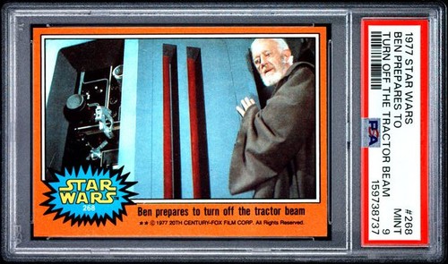 1977 STAR WARS #268 BEN PREPARES TO TURN OFF TRACTOR BEAM    PSA 9  MINT  8737