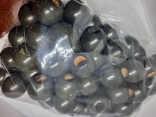 Vintage Wood Macrame Large/Small Mix Beads Round/Barrel Multicolor Lot 176