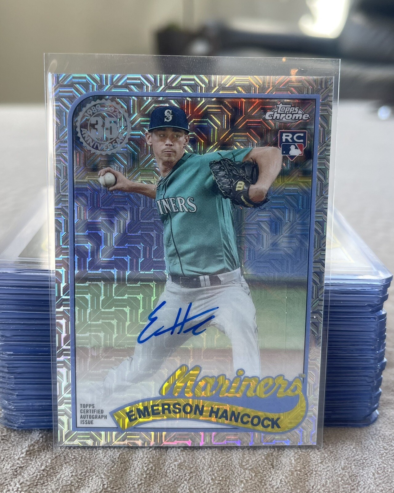 EMERSON HANCOCK 2024 Topps Series 2 SILVER PACK CHROME ROOKIE AUTO Mariners