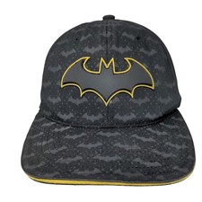 Batman 80 Years Snapback Hat Black One Size Adjustable Vent Holes