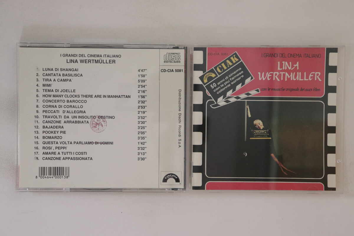 伊CD Ost, Lina Wertmuller I Grandi Del Cinema Italiano CDCIA5081 CINEVOX /00110 CD OST, LINA WERTMULLER I Grandi Del Cinema CDCIA5081