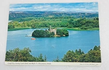 Vintage Postcard Lough Key Showing Castle Island Boyle Co. Roscommon Ireland P2