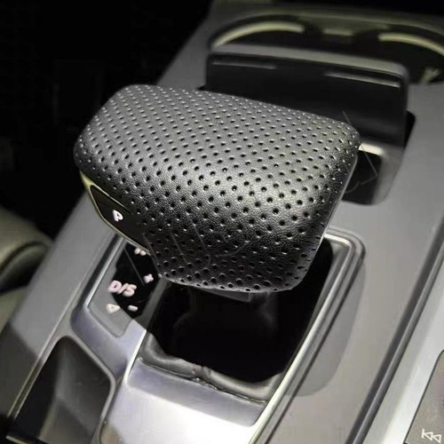 Black Leather Shift Knob Cover Replacement For Audi A4 S4 B9 Q5 S5 Q7 4M1713139F - Picture 4 of 8