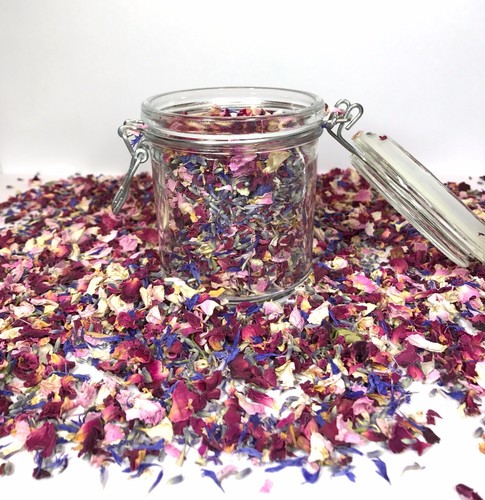 Natural Biodegradable Wedding Confetti Red Rose Mix Petals, Dried Vintage Flower - Picture 5 of 6
