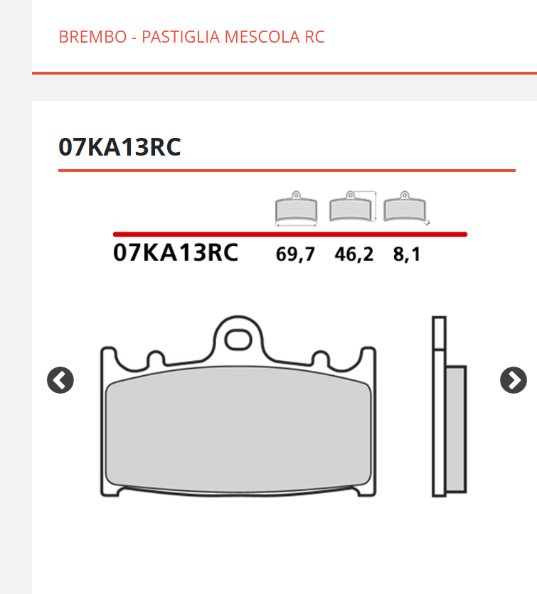 4 Front Brake Pads Brembo RC Kawasaki 900 ZX-9R 1994-1995 | eBay
