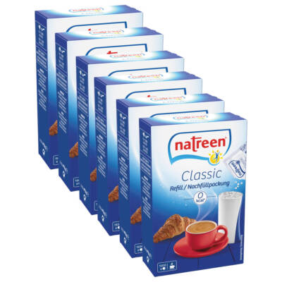 NATREEN  Süßstoff Classic Feine Süße Refill 6x1500 Stück Tafelsüße Nachfüllpack