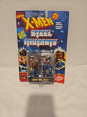  X-Men Steel Mutants Die Cast Figures Gambit VS. Bishop Vintage 1994 Toy Biz