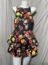 Luck & Trouble Romper Jumpsuit floral heavyweight ladies size 8