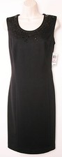 Charter Club Womens Sheath Dress size 10 Lined Black Cocktail Macys New $99