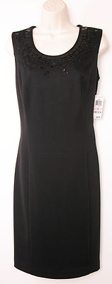 Charter Club Womens Sheath Dress size 10 Lined Black Cocktail Macys New $99  | eBay