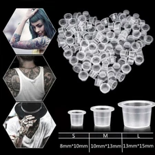 Tattoo Supplies Plastic Ink Cups Pigment Caps Vari Large, Medium & Small Gifts