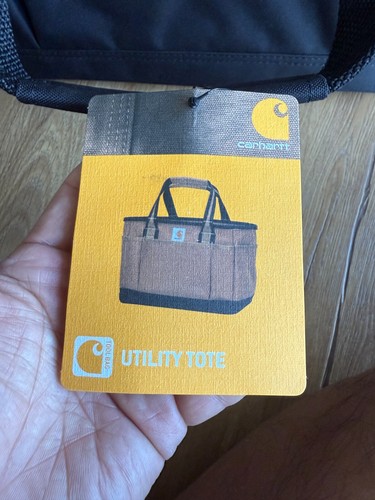 Borsa Carhartt Utility nera 13,5" x 10" x 8" WD-40 logo ricamato NUOVA con etichette - Foto 7 di 8
