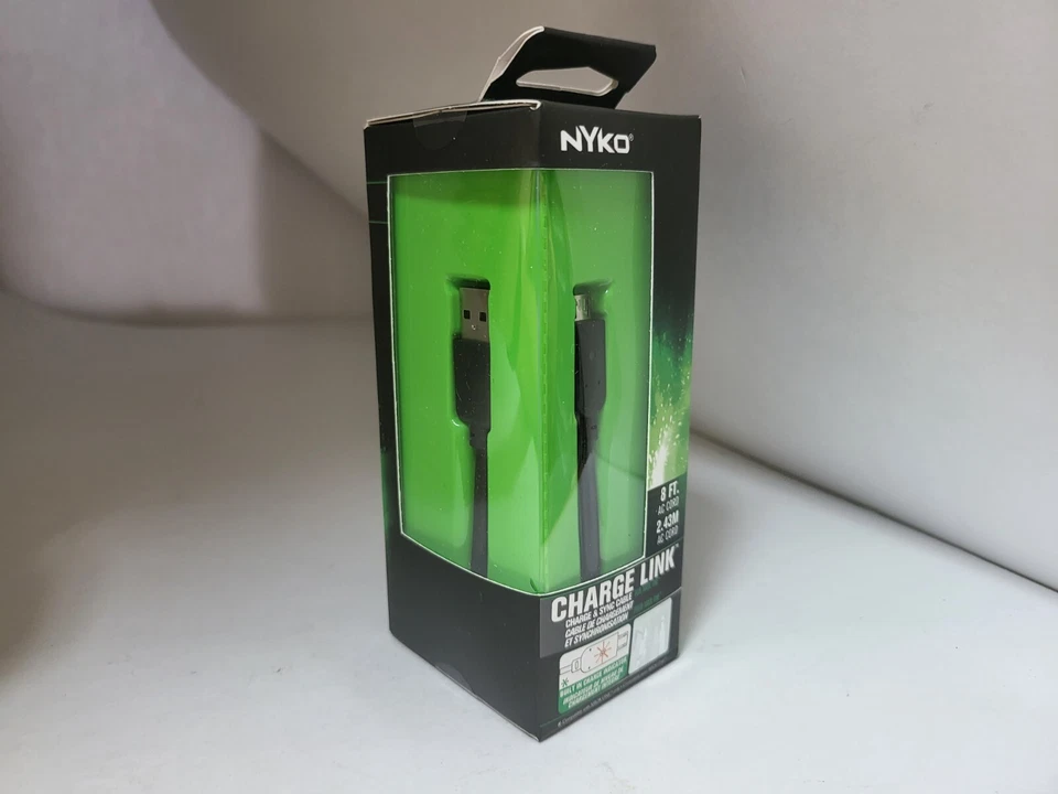 8' FT Nyko Micro-USB Charge Link & Sync Cable for PS4 & XBOX One Controller #27A - Image 3 of 4