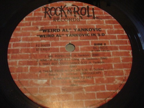 WEIRD AL YANKOVIC "in 3-d" nm- stereo lp on ROCK 'n' ROLL, 1984 - Picture 2 of 2